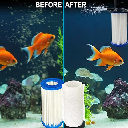 3 Pack Replacement Micron Cartridges, 3 JH Floss Sleeves, and 3 Foam Gaskets for MarineLand Magnum Polishing Internal Canister Filter; Micron Cartridge PA0140, ML90769 Rite-Size JH Floss Sleeve