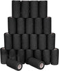 24 Pack Self Adhesive Bandage Wrap, 4” x 5 Yards Cohesive Medical Tape Elastic Grip Tape Black Sports Tape Athletic for Ankle, Wrist Sprains, Pet First Aid (Black, 4 Inch)