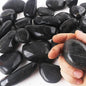 2LB 1"-2" Black River Rocks for Plants, Polished Pebbles for Garden Landscaping, Planters, Aquariums, Vase Fillers – Indoor & Outdoor Decor