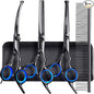Gimars Dog Grooming Scissors Kit Professional 4CR with Safety Round Tip, 5 in 1 Heavy Duty Titanium Coated Thinning & Curved & Straight Shears