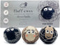 Fluff Ewes Wool Dryer Balls 3 Pack Premium New Zealand Wool Laundry Balls for Dryer, No Static Dryer Balls Laundry Reusable Cute - XL Wool Dryer Balls Cute, Baby Dryer Balls for Dryers - Darks