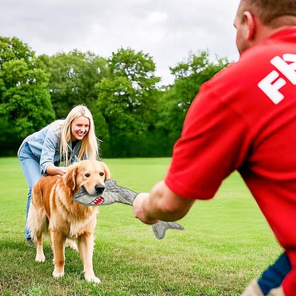 Dog Toy Squeaky Chew Dog Toys No PP-Cotton,no Stuffed for Small, Medium, Large Breed Dogs Interactive Hours of Fun,Gray-Shark