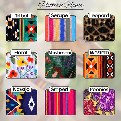 AirTag Dog Collar for Small Medium Large Breed - Adjustable Cute Pattern Dog Collar with Airtag Holder - Soft Leather Tracker GPS Apple Air Tag Pet Collars (X-Small, 9"-12" Neck Fit, Serape)