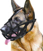 Dog Muzzle for Large Dogs, Medium and X-Large Aggressive Dog, Breathable Basket Muzzles, Suitable for Grooming Trimming Training, Allows Panting Drinking (Black, M)
