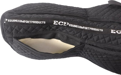ECP Equine Comfort Products Adjustable Shock Absorbing Memory Foam Half Saddle Pad, Injury Prevention & Pressure Relief, Customizable Fit, Breathable for All Riding Styles