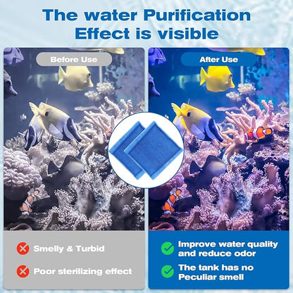 12 Pack Aquarium Filter Cartridges for Aqua-Tech 30-60/20-40 Gallon Fish Tank Power Filter Replacement, EZ-Change #3 Fish Filter Cartridge