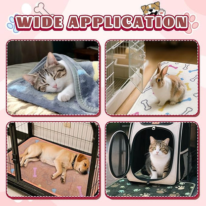 6 Pcs Washable Guinea Pig Blankets Absorbent Small Animal Fleece Bedding Waterproof Cage Liners Reusable Pet Pee Pad Sleep Mat Cover for Rabbit Rat Hamster Ferret Chinchilla Hedgehog (20"x30")