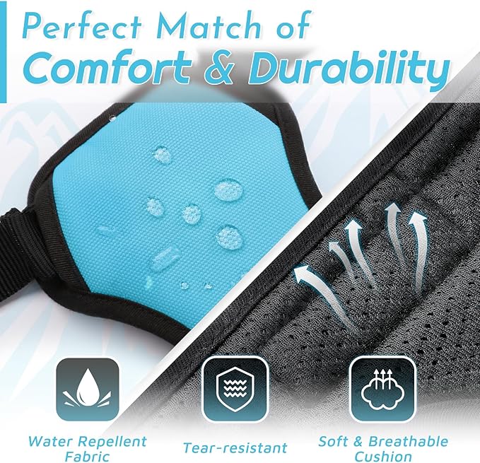 Eagloo Dog Harness Small Sized Dog, No Pull Service Vest with Reflective Strips and Control Handle, Adjustable and Comfortable for Easy Walking, No Choke Pet Harness with 2 Metal Rings, Sky Blue, S