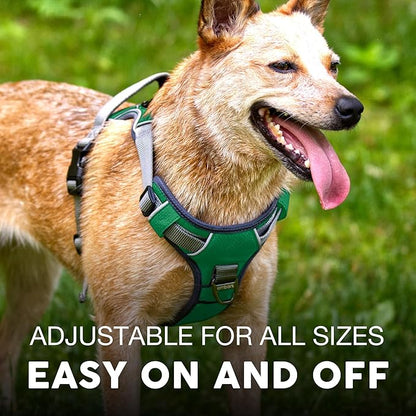 Embark Adventure Dog Harness, Reflective Trim No Pull Dog Harness Medium Sized Dogs - Military Grade Nylon, Front Clip with Gel Lined Handle.