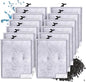 12 Pack Large Filter Cartridges Compatible with Aqueon QuietFlow Power Filter Size 20,30,50,75 & E Internal Power Filter Size 40 & Canister Filter Size 200/300/400 & Zilla Large Filter