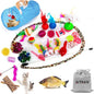 AILUKI 35 PCS Cat Toys Kitten Toys Assortments,Variety Catnip Toy Set Including 2 Way Tunnel,Cat Feather Teaser,Catnip Fish,Mice,Colorful Balls and Bells for Cat,Puppy,Kitty