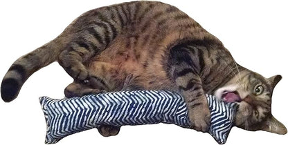 15" Catnip Kitty Kicker Toy With Refillable Catnip Pocket (Blue #1)