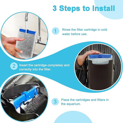 10 Pack Large Replacement Filter Cartridges Compatible with Tetra Whisper Bio-Bag Filters Large Aquarium Filter Cartridges for Whisper 20i/40i IQ20/30/45/60