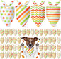 48 Pieces Fall Dog Bandanas Bulk Colorful Autumn Bandanas for Dogs with Polka Dot Stripe Wave Patterns for Pets Doggies Fall Autumn Thanksgiving Party Costume Accessories