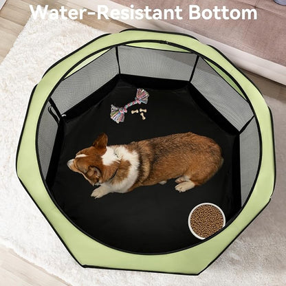 A 4 Pet Portable Cat Playpen for Small Dogs, 27" Small Kitten Playpen, Suitable for Puppy/Cats/Rabbit/Chick, Cat Play Pen with Mesh Panel(11”W × 7.5”H)
