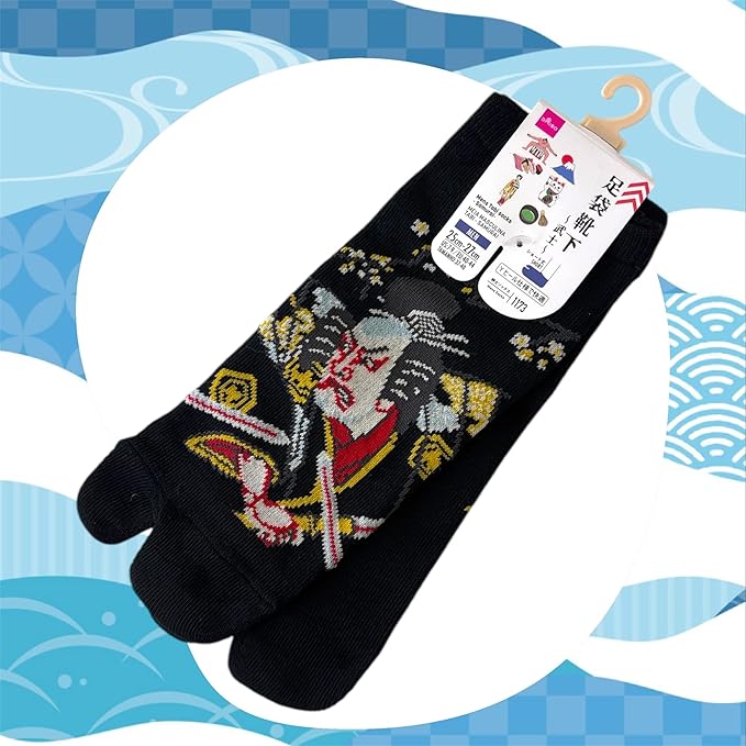 Japan Style Tabi Socks for Split Toe, Comfortable Tabi Toe Socks for Unisex Mt. Fuji, Lucky Cat, Sushi, Sumo, Ukiyoe, Hokusai