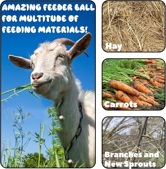 2 Pcs Novelty Hay Ball for Horses to Play with and Relieve Stress, Bright Color Hay Balls for Goats to Avoid Boredom