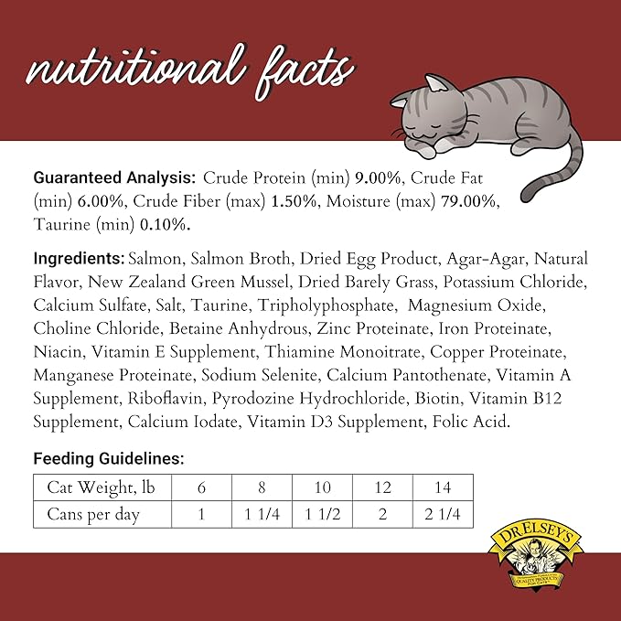 Dr. Elsey's cleanprotein Salmon Recipe Wet Cat Food, Pate 5.3 oz cans (Pack of 24)