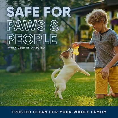 Eco Strong Outdoor Odor Eliminator | Outside Dog Urine Enzyme Cleaner – Powerful Pet, Cat, Animal Scent Deodorizer | Professional Strength for Yard, Turf, Kennels, Patios, Decks (Gallon with Sprayer)