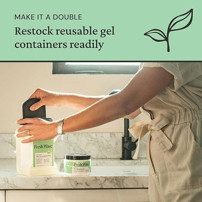 Fresh Wave Odor Removing Gel Refill, 63 oz., Pack of 2 - Safer Odor Absorbers for Home, Natural Plant-Based Odor Eliminator, Every 15 oz. lasts 30-60 Days, For Cooking, Trash & Pets