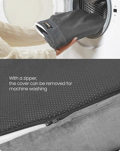 Feandrea Dog Bed, Orthopedic Large Waterproof Bed, Removable Washable Cover Dog Sofa with Non-Slip Bottom, Raised Edges, 42 x 32 x 8 Inches, Light Gray UPGW077G02V1