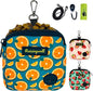 Dog Treat Pouch for Pet Walking and Training with Clicker Poop Bags Small Fanny Zipper Pack Holder for Puppy Snack Dispenser Kit for Leash and Outdoor Use (Fruit Orange)