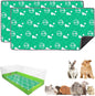 2 Pack Guinea Pig Bedding - Washable Guinea Pig Liner for Midwest Cage, Waterproof Reusable & Anti Slip Pee Pads Super Absorbent Mats for Small Animals Rabbit Hamster Rat (Green, 48 x 24 Inch)