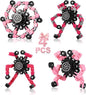 Fidget Toys for Girls, Birthday Gifts for 4 5 6 7 8 9 10 11 12 Year Old Girls Boys, Pink Transformable Fidget Spinners for Kids, Stocking Stuffers for Kids Adults Party Favors Toy