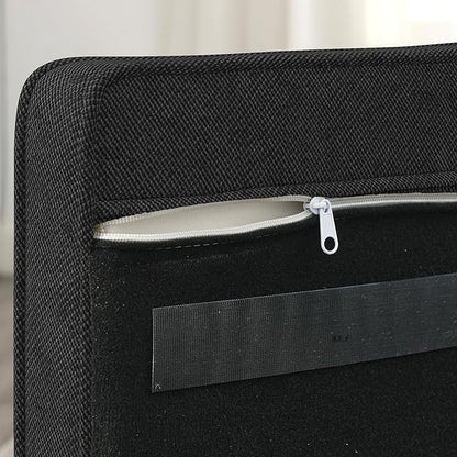 Dog Sofa Couch for Medium to Large Dogs, Memory Foam Pet Sofa Couch with Washable Fabric, Durable Elevated Dog Bed with Legs, Removable Cushion for Medium and Large Dogs, Black