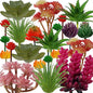 22pcs Colorful Fake Succulents, Mini Artificial Succulents for DIY Crafting Home Terrarium Floral Wall Garden Arrangement Office Decoration (Unpotted)