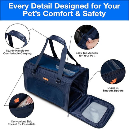 Dog Sling Carrier for Small Dogs – Pet Shoulder Bag with Safety Strap, Breathable Dog Pouch Carrier for Puppies and Cats – Soft Hands-Free Dog Carrier for Travel, Hiking, Shopping