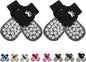 EXPAWLORER Anti Slip Dog Socks to Prevent Licking Paws, Shoes for Hot Pavement, Dog Booties for Small Medium Large Senior Dogs, Traction Control Boots & Paw Protectors for Hardwood Floors Black&Grey
