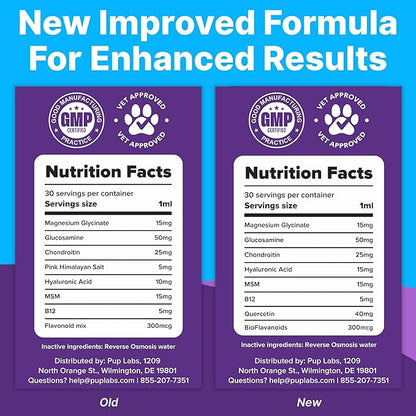 Freedom Joint Drops - Dog Joint Support Supplement with Human-Grade Ingredients - No Fillers, Preservatives, Additives, or Artificial Ingredients, 3 30 ml Droppers