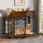 EasyCom 41" for Training Moveable XL Dog Crate, Large Dog Crate Furniture with Top-Access Teasing/Feeding Doors, Chew-Resistant Dog Kennel Indoor Furniture for Medium and Large Dogs
