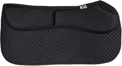 ECP Equine Comfort Products Thermoregulating Western Saddle Pad, Machine Washable Contoured Fit, Water Absorbing, Therapeutic, Shock Absorbing with Adjustable Memory Foam Shims