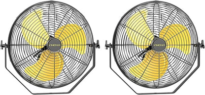 18 Inch Industrial Wall Fan with 2 Pack, 4800 CFM Metal Wall Mount Fans with Poweful Motor, 3 Speed, Fan Indoor for Covered Patio, Greenhouse, Gazebo, and Garage, UL Listed