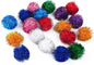 20 Pack 2 Inches Sparkle Balls for Cats, Large Size, Glitter Pom Poms Fuzzy Balls for Cats, Kitten Indoor Assorted Color Random