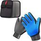 2-in-1 Pet Grooming Glove & Fabric Hair Remover - Reusabie, Silicone Massage Bristles,Static Adhesion for Quiuck Shedding Control,Safe for Dogs & Cats