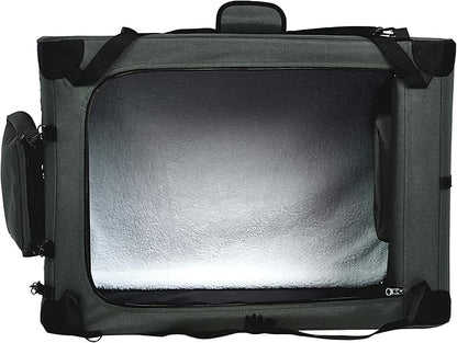 Amazon Basics Folding Portable Soft Pet Dog Crate Carrier Kennel, 30 x 21 x 21 inches, Grey