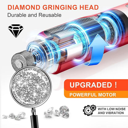 Dog Nail Grinder 7-Speed & 360° LED Light, Professional Pet Nail Grinder for Dogs and Cats, Electric Dog Nail Trimmer Painless Paws Grooming & Smoothing Tool for Large Medium Small Dogs Cats Pets