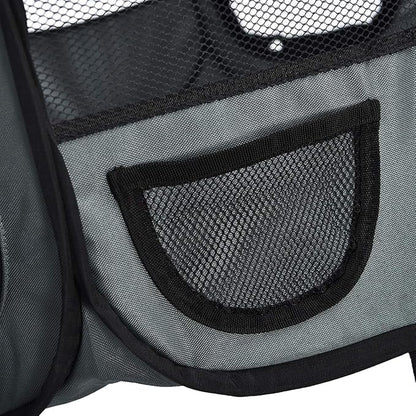 Amazon Basics Portable Soft Pet Dog Octagonal Travel Playpen, Large (45 x 45 x 24 inches), Grey
