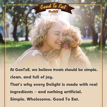 Gootoe Chicken Breast Jerky Dog Treats 1 lb, All Natural, Grain-Free, High-Protein, Low Fat, Healthy & Easily Digestible