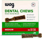 Amazon Brand - Wag Dental Dog Treats to Help Clean Teeth & Freshen Breath - Medium, Unflavored, 36 Count (Pack of 1)