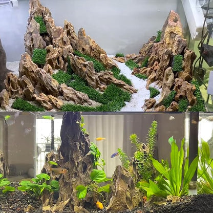 Dragon Rocks Aquarium Rock aquascaping Natural Stone Rocks Fish Tank Decor Rocks for Aquariums Landscaping Model Tank Decoration Aquarium Miniature -20Lb (2-8 inch)