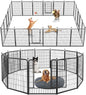 Dog Playpen Outdoor 40 inch 12 Panels Indoor Dog Pen for Large/Medium/Small Dogs Rustproof Metal Dog Fence Outdoor for Yard, Puppy Playpen with Door Portable Pet Fence for RV Camping Yard