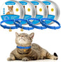 4 Pcs Cat Calming Collar Adjustable Lavender Scent Relaxing Cat Collar with 2 Pendant for Puppies Reduce Stress Aggression Anxious, up to 15 Inches(Blue)
