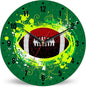 SPUNKER Wall Clocks,American Football Wall Clocks,USA Sport Ball Battery Operated Wall Clock Silent Non-Ticking Decorative for Home Kitchen Bathroom Living Room Bedroom Office 10 Inch