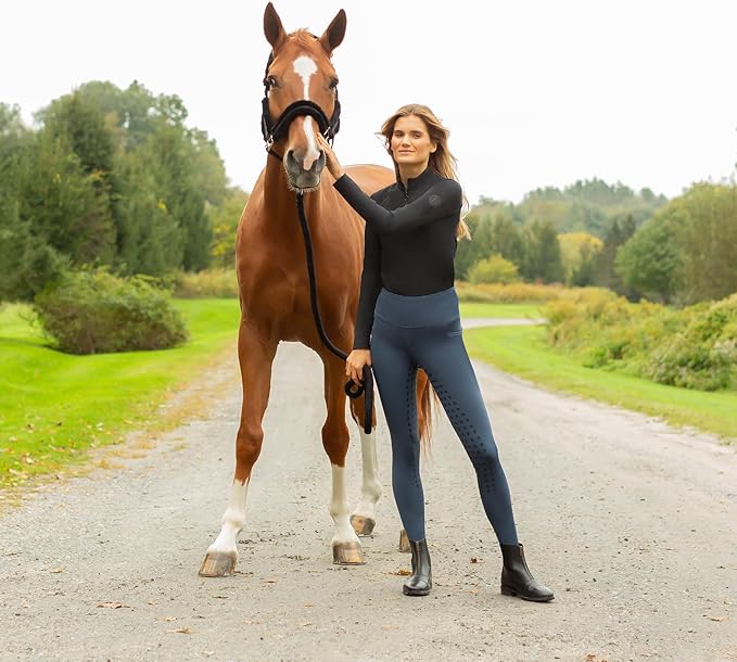 Equinavia Valkyrie Soft Ultra Fleece Padded Adjustable Breakaway Horse Halter - Black/Black - Horse