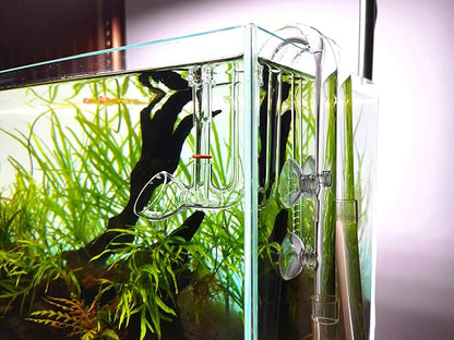 Glass Lily Pipe Set Outflow with Surface Skimmer & Multi-Level Water Intake (17mm for 16/22mm (5/8'' i.d.) tubing)