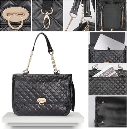 Fashion Pet Carrier Dogs Cat Small Animals Purse Bag, Leather Pet Carriers Dog Puppy Kitten Tote Travel Handbag TSA Airline-Approved